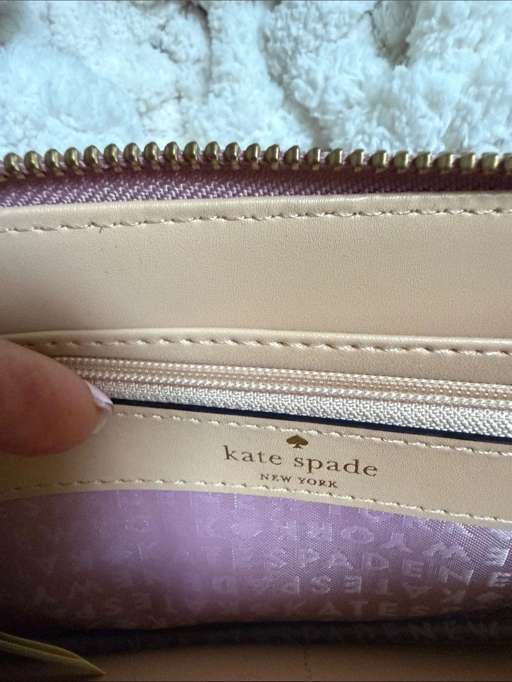 kate spade Dusty Pink Leather Wristlet Clutch